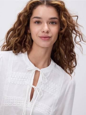 Reserved - LADIES` BLOUSE - білий - YR316-00X Reserved - LADIES` BLOUSE - білий - YR316-00X