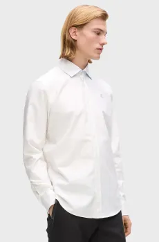 Мужская белая рубашка Белый 42 Karl Lagerfeld 561784.605192;10