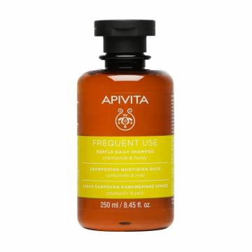 Нежный ежедневный шампунь для волос Apivita Gentle Daily Shampoo с ромашкой и медом, 250 мл Нежный ежедневный шампунь для волос Apivita Gentle Daily Shampoo с ромашкой и медом, 250 мл