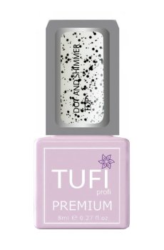 Уценка! Топ для гель-лака Tufi profi Premium Dot And Shimmer Top с шиммером и мелкой крошкой, 8 мл