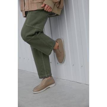 Високі лофери шкіряні бежеві Estro ER00112614