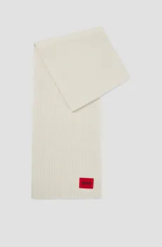 Бежевый шерстяной шарф Бежевый ONESIZE HUGO 50502605;110