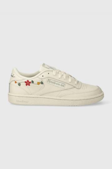 Кожаные кроссовки Reebok Classic Club C 85 цвет бежевый 100202098 Кожаные кроссовки Reebok Classic Club C 85 цвет бежевый 100202098