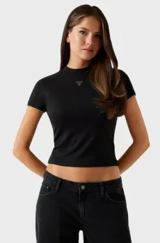 Женская черная футболка Черный S Guess W5BP07.KCGM2;JEBH