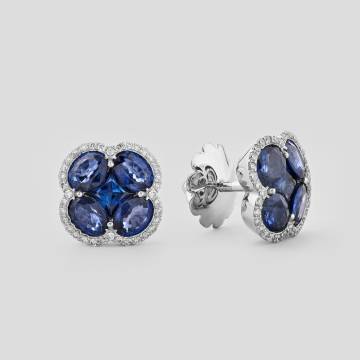 Золотые серьги Minimal с931-дм-б-blue-PR Золотые серьги Minimal с931-дм-б-blue-PR
