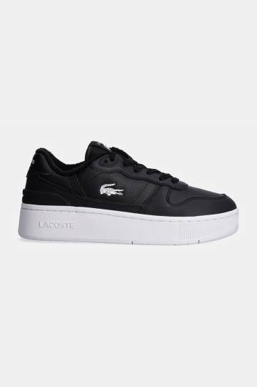 Кожаные кроссовки Lacoste T-Clip Platform цвет чёрный 48SFA0046 Кожаные кроссовки Lacoste T-Clip Platform цвет чёрный 48SFA0046