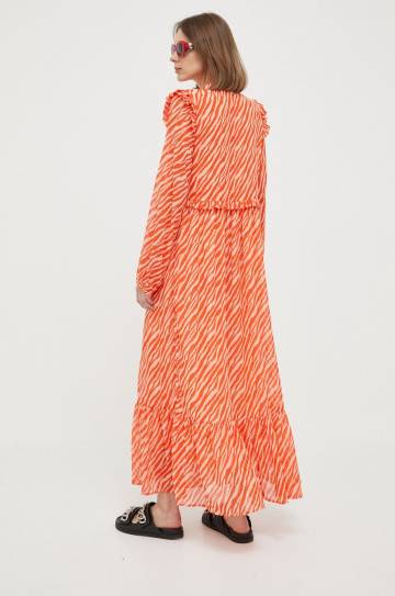 Платье Notes du Nord цвет оранжевый maxi oversize Платье Notes du Nord цвет оранжевый maxi oversize