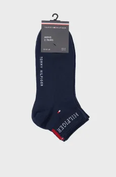 Мужские темно-синие носки (2 пары) QUARTER Синий 43-46 Tommy Hilfiger 701232466
