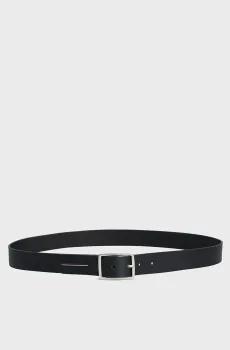 Мужской темно-синий кожаный ремень TH MONOTYPE JEANS BUCKLE 3.5 Синий 90 Tommy Hilfiger AM0AM12825