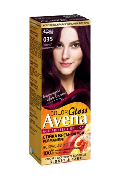 Cтойкая крем-краска для волос Acme Color Avena Gloss Color 035 Гранат, 133 мл