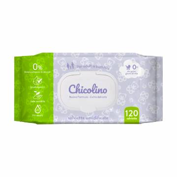 Детские влажные салфетки Chicolino с клапаном, 120 шт Детские влажные салфетки Chicolino с клапаном, 120 шт