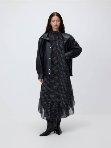 Reserved - Сукня в горошок - чорний - 454IM-99X Reserved - Сукня в горошок - чорний - 454IM-99X