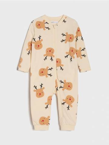 Боді з оленями - червоний