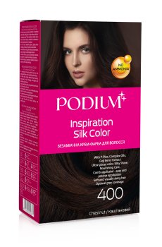 Безаммиачная крем-краска для волос Podium Inspiration Silk Color 400 Каштановый, 150 мл