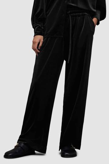 Брюки AllSaints Tyler женские цвет чёрный широкие высокая посадка Брюки AllSaints Tyler женские цвет чёрный широкие высокая посадка
