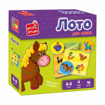 Развивающая игра лото Vladi Toys Ферма, от 3 лет, 20 элементов (VT2100-08) Развивающая игра лото Vladi Toys Ферма, от 3 лет, 20 элементов (VT2100-08)
