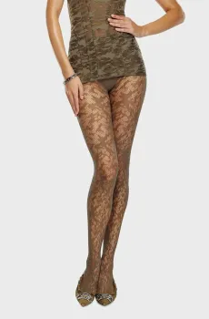 Женские коричневые камуфляжные колготки Diesel x Savage Коричневый XS-S Diesel A15621 0LKBX