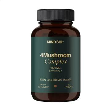 Комплекс 4 грибов Mind Shi 4 Mushroom Complex 1000 мг, 60 капсул Комплекс 4 грибов Mind Shi 4 Mushroom Complex 1000 мг, 60 капсул