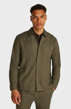 Мужская зеленая рубашка COTTON VISCOSE TAILORING SHIRT Зеленый S Calvin Klein K10K113942