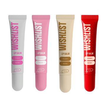 Набір 4 бальзамів-блисків для губ Blessed Honey & Crystal Sorbet & Sweet Candy & Velvet Coral WishList Lip Gloss Balms Набір 4 бальзамів-блисків для губ Blessed Honey & Crystal Sorbet & Sweet Candy & Velvet Coral WishList Lip Gloss Balms