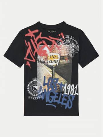 Guess Футболка L5RI11 K8HM4 Чорний Regular Fit Guess Футболка L5RI11 K8HM4 Чорний Regular Fit