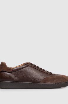 Коричневые кожаные кроссовки Banner