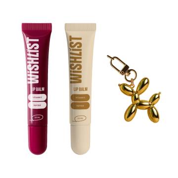 Набір бальзамів-блисків для губ Blessed Honey & Ruby Nectar WishList Lip Gloss Balms + Іграшка-брелок Набір бальзамів-блисків для губ Blessed Honey & Ruby Nectar WishList Lip Gloss Balms + Іграшка-брелок