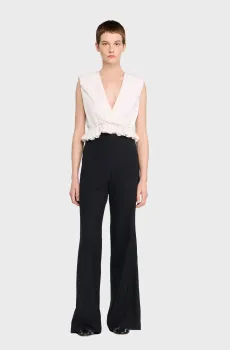 Женские черные шерстяные брюки Черный 36 Sandro SFPPA01530_Black