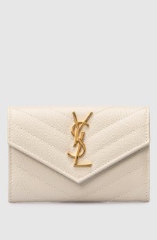 Белый кожаный глянцевый кошелек CASSANDRE MATELASSÉ