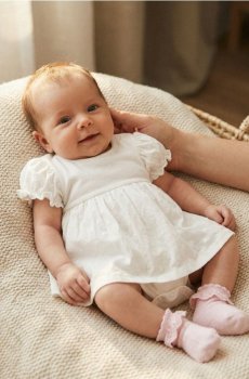 Бавовняне боді-сукня - білий