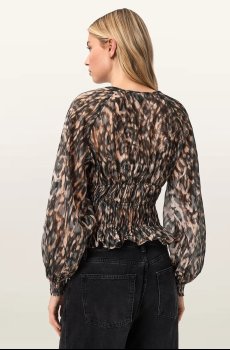 Блузка с добавлением шелка AllSaints CERN