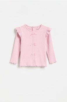 Reserved - Топ з оборками - пильно-рожевий - 596KD-39X