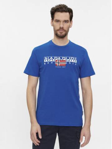 Napapijri Футболка S-Aylmer NP0A4HTO Голубий Regular Fit Napapijri Футболка S-Aylmer NP0A4HTO Голубий Regular Fit