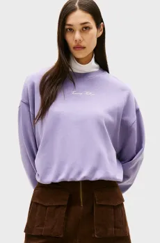 Женский сиреневый свитшот CLASSIC SCRIPT TERRY Сиреневый XS Tommy Hilfiger WW0WW48269