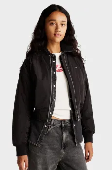 Женский черный бомбер TJW ESSENTIAL BOMBER JACKET EXT Черный S Tommy Jeans DW0DW19316