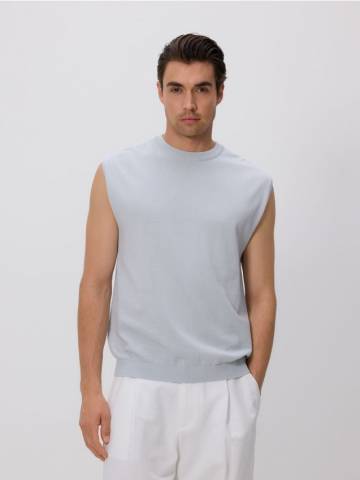 Reserved - Трикотажний жилет - блідо-блакитний - 3948C-05X