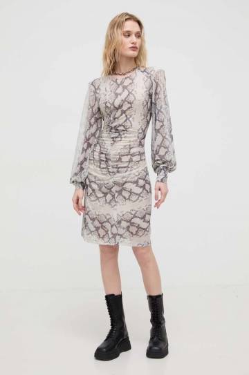 Платье Bruuns Bazaar цвет бежевый mini облегающая Платье Bruuns Bazaar цвет бежевый mini облегающая