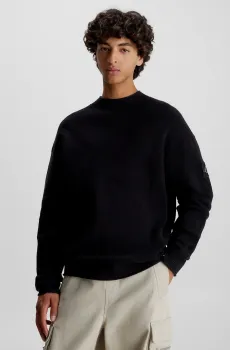 Мужской черный джемпер BADGE RELAXED SWEATER Черный XXL Calvin Klein Jeans J30J323986