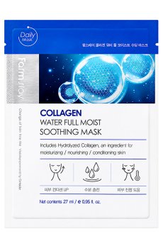 Тканевая маска FarmStay Collagen Water Full Moist Soothing Mask с коллагеном, 27 мл