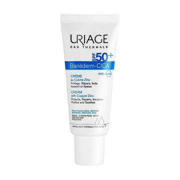 Восстанавливающий крем Uriage Bariederm Cica-Cream Copper-Zinc SPF 50 для ослабленной и раздраженной кожи, 40 мл Восстанавливающий крем Uriage Bariederm Cica-Cream Copper-Zinc SPF 50 для ослабленной и раздраженной кожи, 40 мл