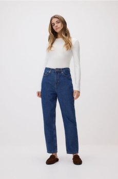 Reserved - Джинси mom fit - синій - 702IR-55J