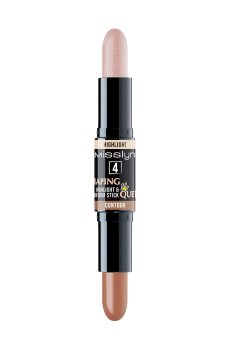 Хайлайтер и контур для лица Misslyn Shaping Queen Highlight & Contour Stick 4 Medium, 2*3.5 г