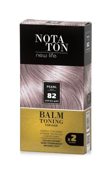 Тонирующий бальзам для волос Notaton New Life Balm Toning с био-золотом, 82 Жемчужно-пепельный, 2*30 мл