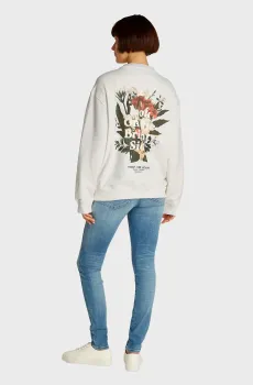 Женский белый свитшот RLX TJ FLOWERS Белый L Tommy Jeans DW0DW21368