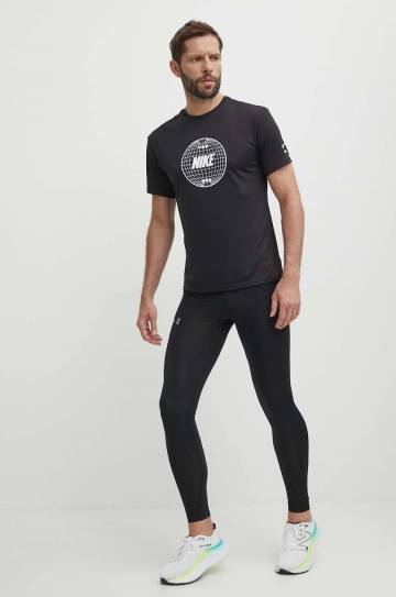 Футболка для тренинга Nike Lead Line цвет чёрный с принтом Футболка для тренинга Nike Lead Line цвет чёрный с принтом