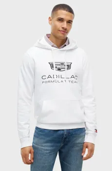 Мужское белое худи TH x Cadillac Formula 1® Team Белый S Tommy Hilfiger MN0MN00112