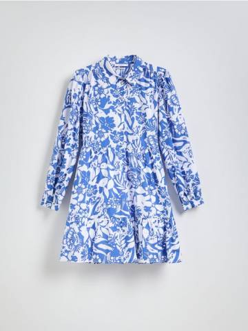 Reserved - Сукня-міні з візерунком - синій - 507FB-55X Reserved - Сукня-міні з візерунком - синій - 507FB-55X