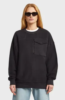 Женский черный свитшот Oversized Черный S G-Star RAW D27733,E312