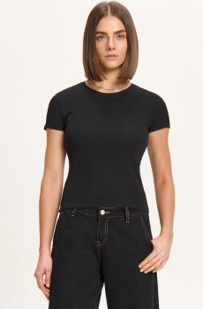 Cropp - Чорна футболка - чорний