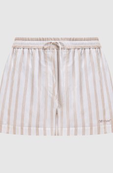 Белые шорты в полоску